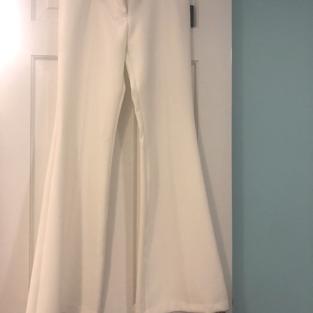 Winter White flare pants
